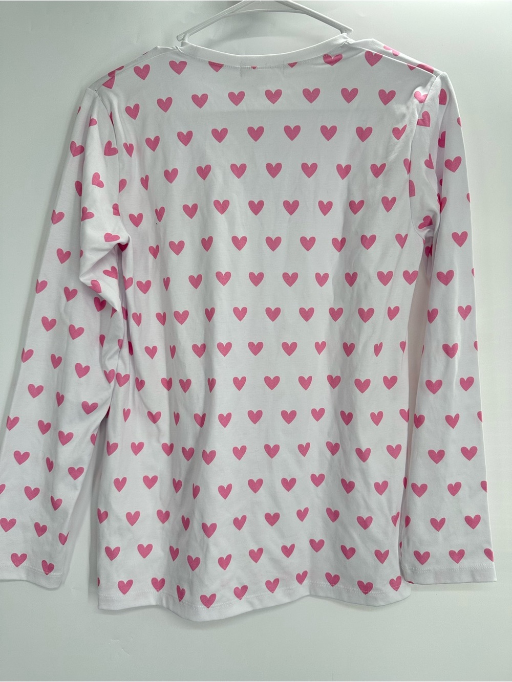 Lake Pink Heart Pajama Long Sleeve TOP ONLY Size Small - Picture 4 of 7